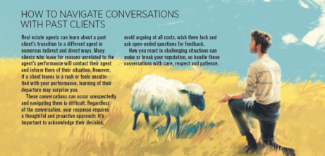 having conversations with past clients